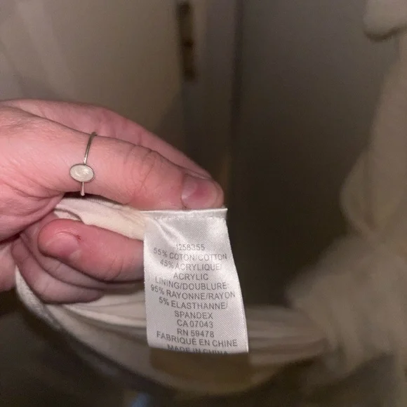 House of Harlow 1960 Ruffled Pointelle Mini Dress Ivory Knit XS Women - Picture 3 of 5